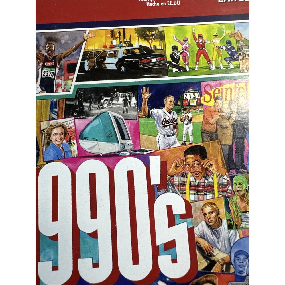 NEW White Mountain Jigsaw Puzzle THE 1990'S Collage 1000 Piece 24X30 Mellett 90s - Picture 12 of 16